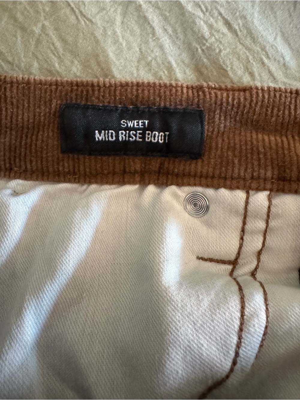 Lucky Brand Corduroy Flare Pants in Copper Brown - Picture 6 of 6
